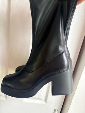 Women’s Black Platform Block Heel Boots